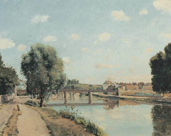 Camille Pissarro Raolway Bridge at Pontoise oil painting image